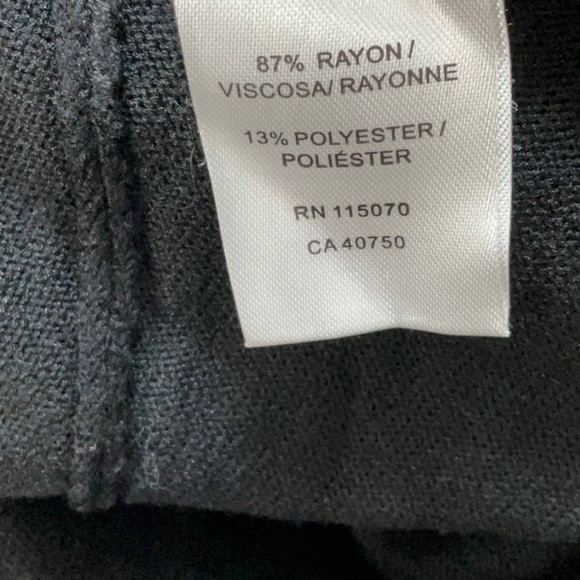 Women's Nina Leonard Balloon Sleeve Midi Black Sweater Dress Size L - Picture 12 of 13